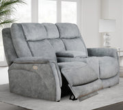 Parker Living Linus - Hudson Grey Power Reclining Sofa Loveseat and Recliner