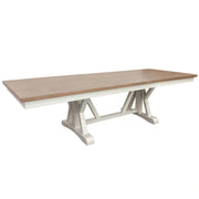 Parker House Americana Modern Dining Extendable Trestle Table with 8 Upholstered Chairs