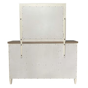 Parker House Americana Modern Bedroom King Shelter Bed with 2 Nightstands and Dresser with Mirror