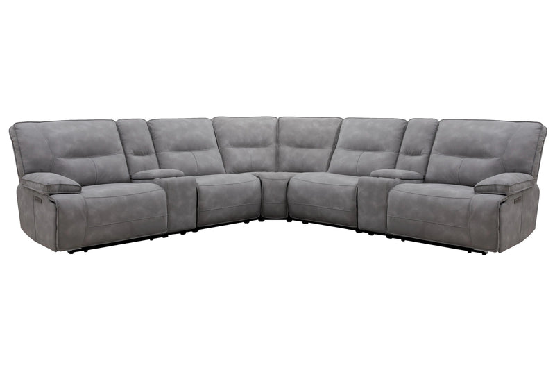 Parker Living Gladiator 7 Piece Modular Power Zero Gravity Reclining Sectional with Power Adjustable Headrests