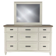 Parker House Americana Modern Bedroom King Platform Bed 2 Nightstands and Dresser with Mirror