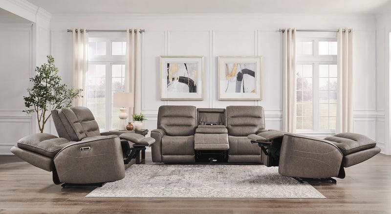 Parker Living Lawson - Sydney Brunette Power Zero Gravity Tilt Console Loveseat P2