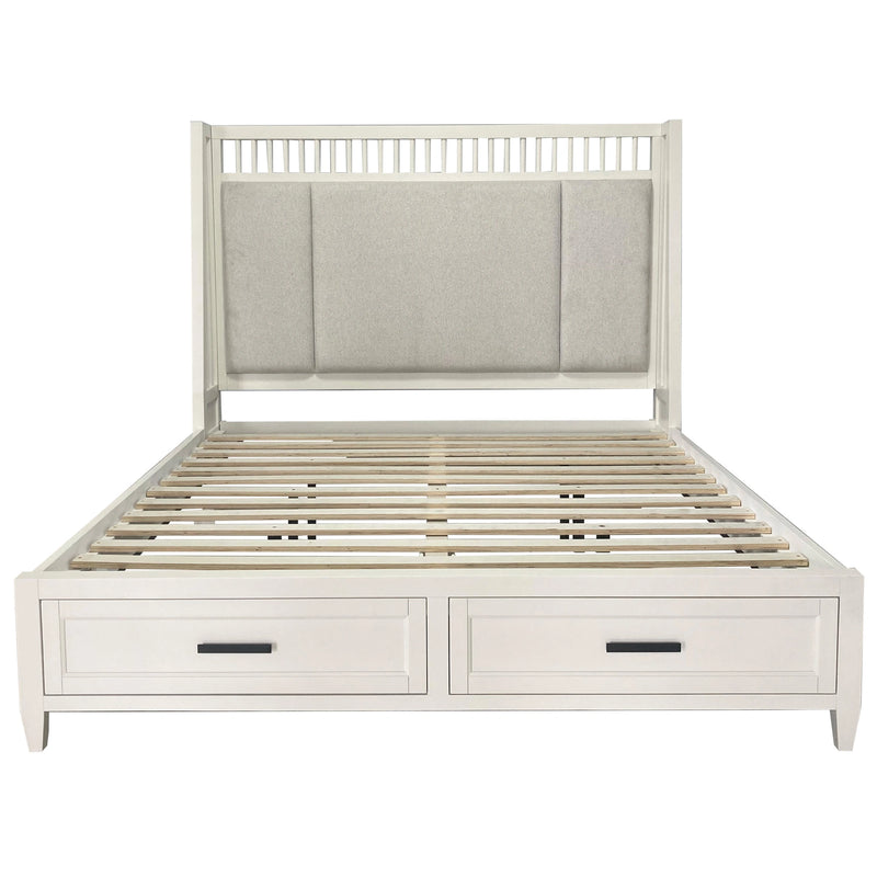 Parker House Americana Modern Bedroom King Shelter Bed 2 Nightstands Dresser with Mirror and Chest