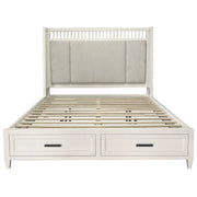 Parker House Americana Modern Bedroom Queen Shelter Bed 2 Nightstands Dresser with Mirror and Chest