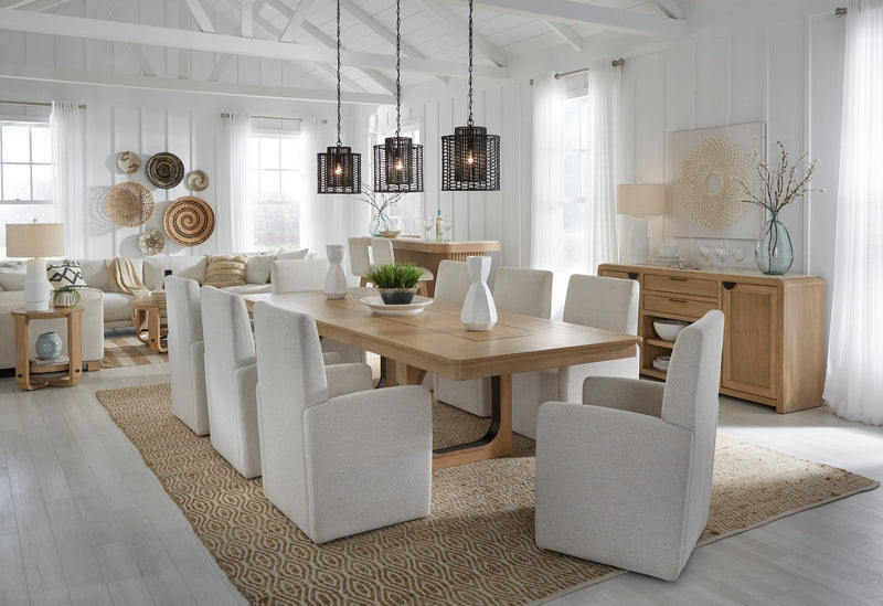 Parker House Escape - Dining 84 Inch Rectangular Extendable Table With 8 Chairs and Server