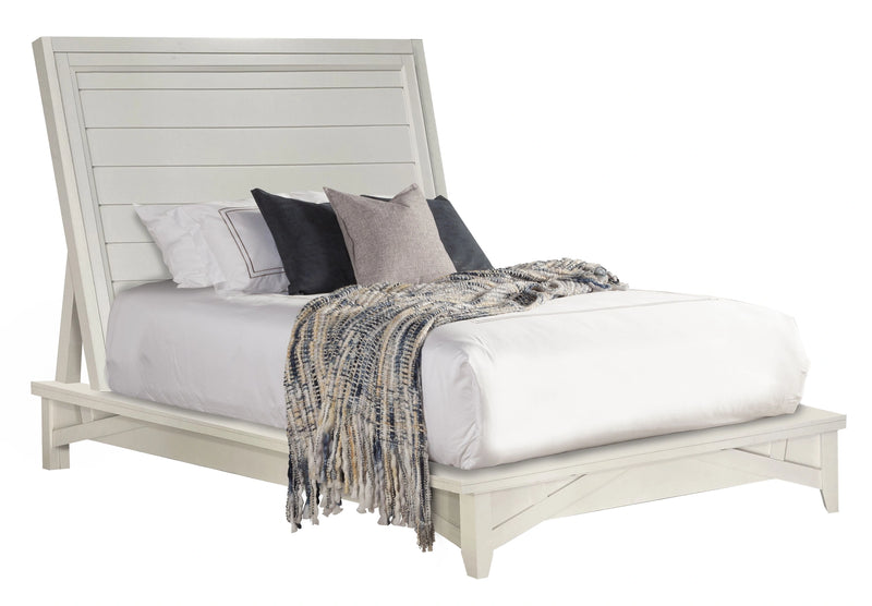 Parker House Americana Modern Bedroom Queen Platform Bed 2 Nightstands and Dresser with Mirror