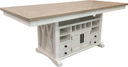 Parker House Americana Modern Dining Island Counter Height Table with 6 upholstered chairs