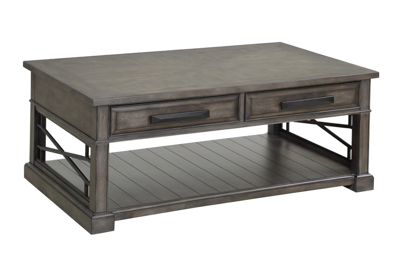 Parker House Sundance - Smokey Grey Cocktail Table with 2 Chairside Tables
