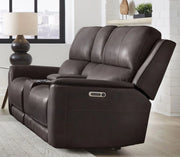 Parker Living Easton - Steamboat Brown Zero Gravity Power Reclining Tilt Console Loveseat P3