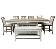 Parker House Americana Modern Dining 72 inch Island Counter Height Extendable Dining Table