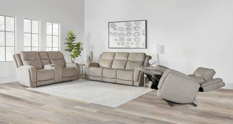 Parker Living Penfield - Frappe Zero Gravity Power Reclining Sofa with Heat Massage and Speaker P3
