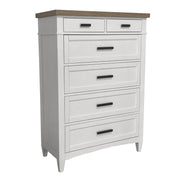 Parker House Americana Modern Bedroom King Shelter Bed 2 Nightstands Dresser with Mirror and Chest