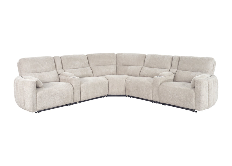 Parker Living Modesto 7 Piece Modular Power Reclining Sectional with Power Adjustable Headrests