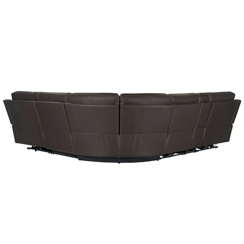 Parker Living Easton - Steamboat Brown 6 Piece Zero Gravity Power Reclining Sectional with Power Adjustable Headrests