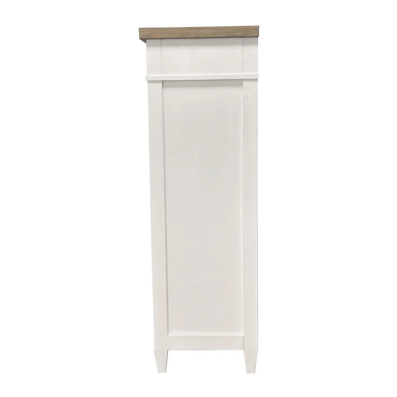 Parker House Americana Modern Bedroom Queen Shelter Bed 2 Nightstands Dresser with Mirror and Chest