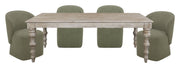 Parker House Crossings - Eden Dining 84 Inch Rectangular Dining Table With 4 Upholstered Chairs