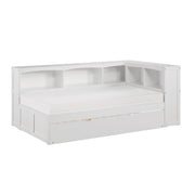 Galen-(4) Twin Bookcase Corner Platform Bed with Twin Trundle image