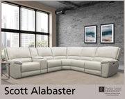 Parker House Scott Power Entertainment Console in Alabaster