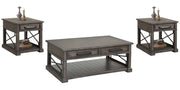 Parker House Sundance - Smokey Grey Cocktail Table with 2 End Tables
