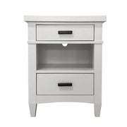 Parker House Americana Modern Bedroom King Shelter Bed with 2 Nightstands and Dresser with Mirror