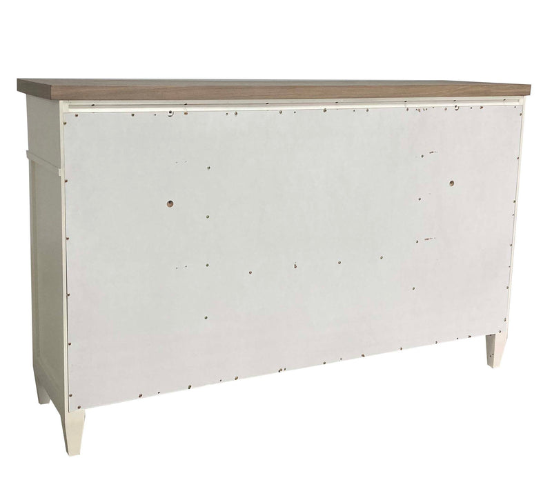 Parker House Americana Modern Bedroom King Platform Bed 2 Nightstands Dresser with Mirror and Chest