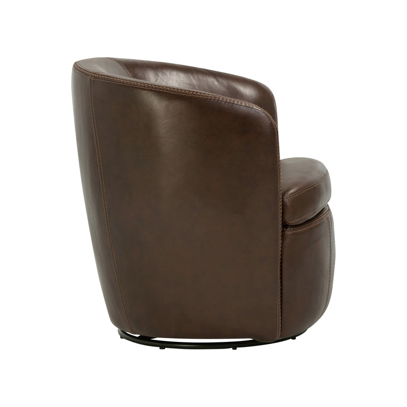 Parker Living Barolo 100% Italian Leather Swivel Club Chair