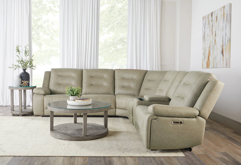 Parker Living Caldwell Fog 6 Piece Modular Power Reclining Sectional with Power Adjustable Headrests