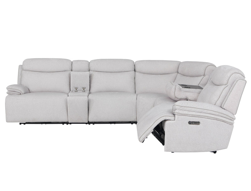 Parker Living Alpine - Airy Midnight 6 Piece Zero Gravity Power Reclining Sectional with Power Adjustable Headrests