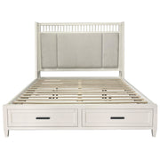Parker House Americana Modern Bedroom Queen Shelter Bed 2 Nightstands and Dresser with Mirror