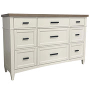 Parker House Americana Modern Bedroom Queen Shelter Bed 2 Nightstands Dresser with Mirror and Chest