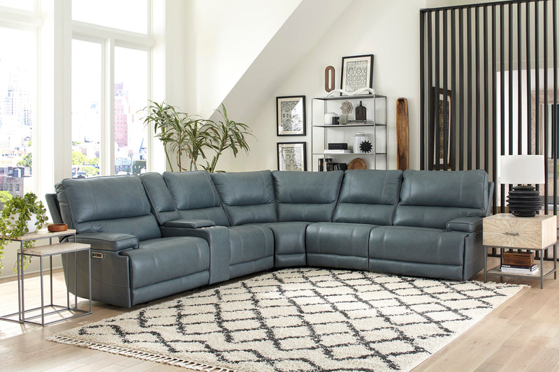 Parker Living Whitman - Powered By Freemotion 6 Piece Modular Power Reclining Sectional with Power Adjustable Headrests