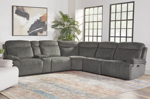 Parker Living Alpine - Airy Midnight 6 Piece Zero Gravity Power Reclining Sectional with Power Adjustable Headrests