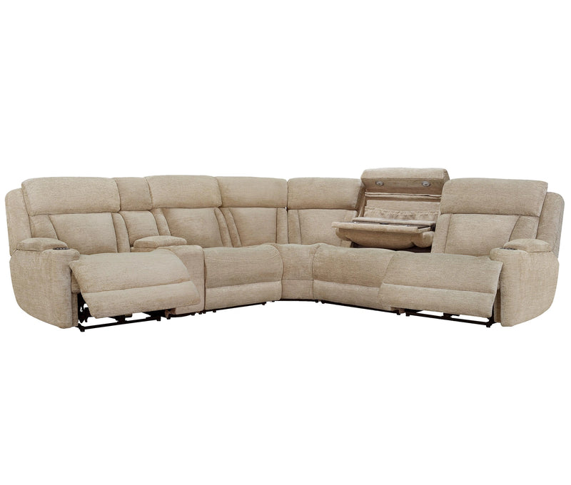 Parker Living Dalton 6 Piece Modular Power Reclining Sectional with Power Adjustable Headrests