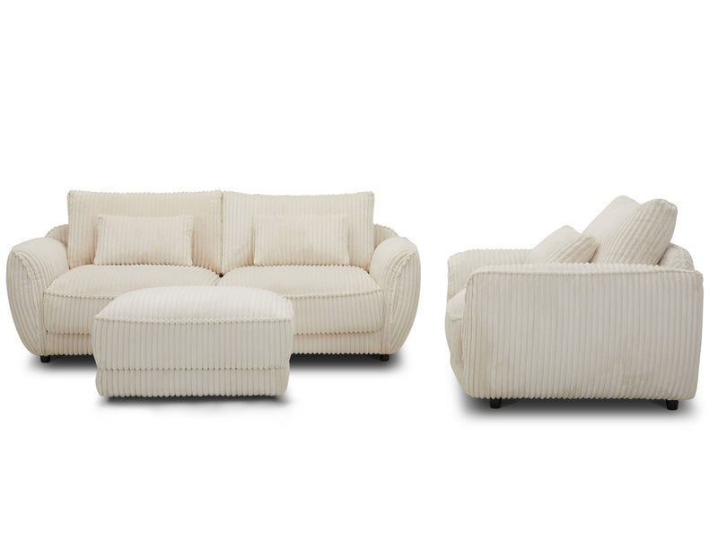 Parker Living Utopia - Mega Ivory Ottoman with Casters