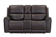 Parker Living Easton - Steamboat Brown Zero Gravity Power Reclining Tilt Console Loveseat P3