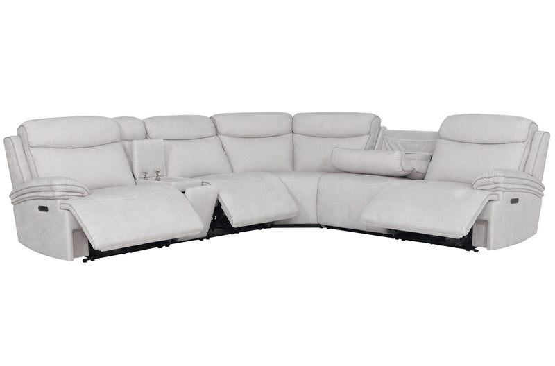 Parker Living Alpine - Airy Midnight 6 Piece Zero Gravity Power Reclining Sectional with Power Adjustable Headrests