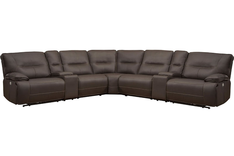 Parker Living Spartacus 7 Piece Modular Power Reclining Sectional with Power Adjustable Headrests