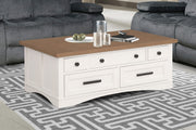 Parker House Americana Modern - Cotton Lift Top Cocktail Table with 2 Chairside Tables