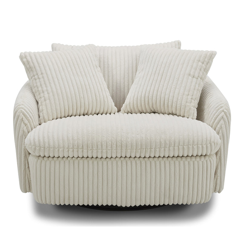 Parker Living Boomer Large Swivel Chair with 2 Toss Pillows