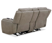 Parker Living Penfield - Frappe Zero Gravity Power Reclining Console Loveseat with Heat Massage and Speaker P3