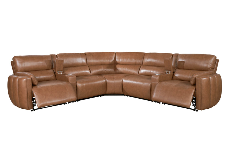 Parker Living Modesto 7 Piece Modular Power Reclining Sectional with Power Adjustable Headrests