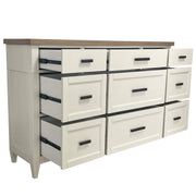 Parker House Americana Modern Bedroom King Platform Bed 2 Nightstands Dresser with Mirror and Chest