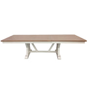 Parker House Americana Modern Dining Extendable Trestle Table with 8 Upholstered Chairs