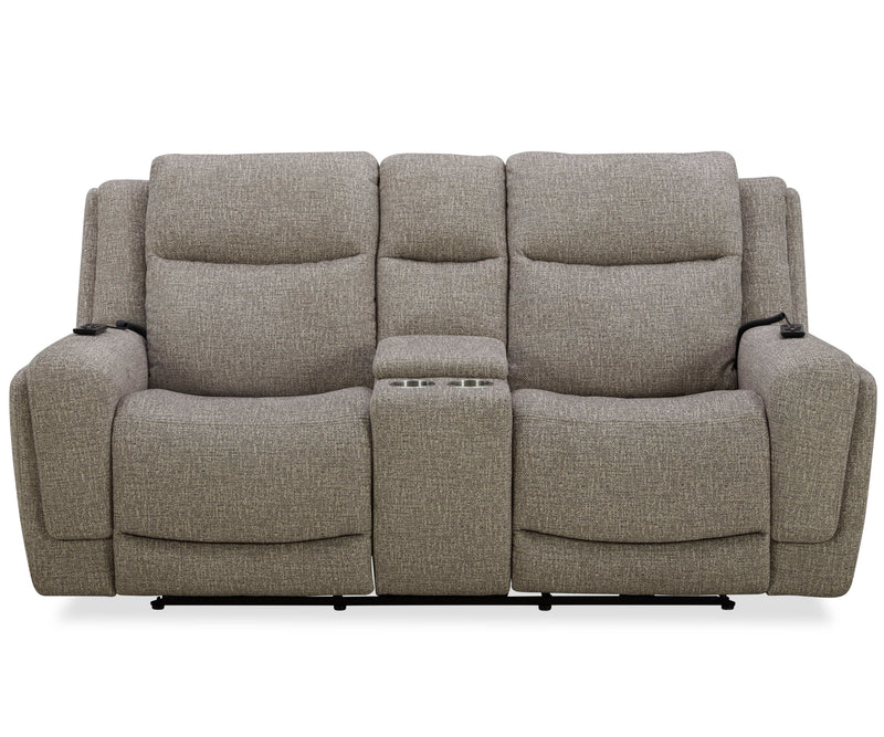 Parker Living Penfield - Frappe Zero Gravity Power Reclining Console Loveseat with Heat Massage and Speaker P3