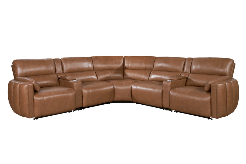 Parker Living Modesto 7 Piece Modular Power Reclining Sectional with Power Adjustable Headrests