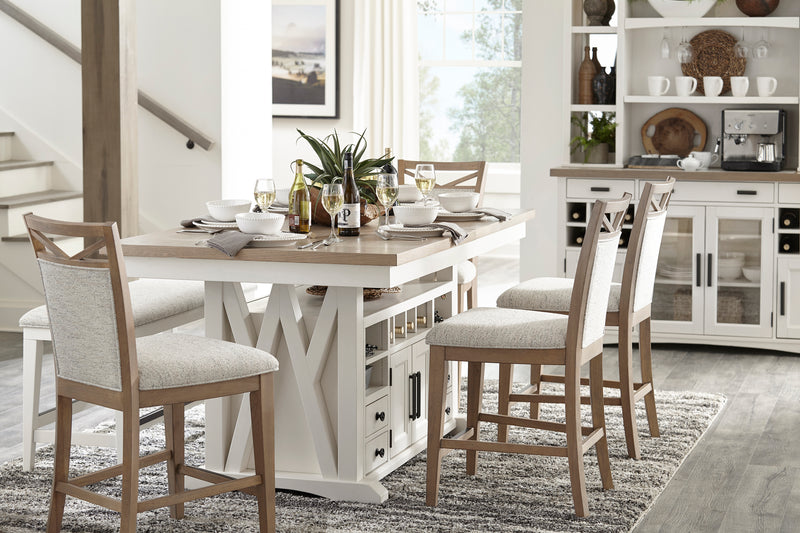 Parker House Americana Modern Dining 72 inch Island Counter Height Extendable Dining Table