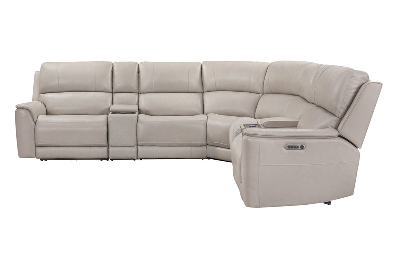 Parker Living Easton - Steamboat Brown 7 Piece Zero Gravity Power Reclining Sectional with Power Adjustable Headrests