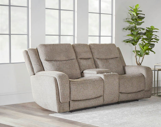 Parker Living Penfield - Frappe Zero Gravity Power Reclining Console Loveseat with Heat Massage and Speaker P3