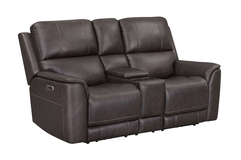 Parker Living Easton - Steamboat Brown Zero Gravity Power Reclining Tilt Console Loveseat P3
