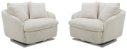 Parker Living Boomer Large Swivel Chair with 2 Toss Pillows Two Pack